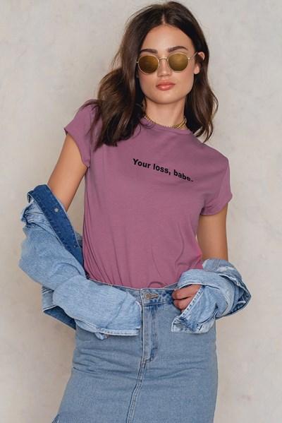 Na-kd Your Loss Babe Tee - Purple