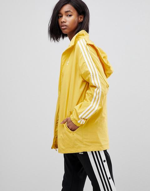 Chaqueta Con Capucha En Amarillo Con Tres Rayas Adicolor Stadium Adicolor De Adidas Originals