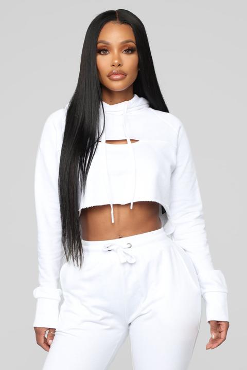Come Through And Chill Lounge Sweatshirt - White