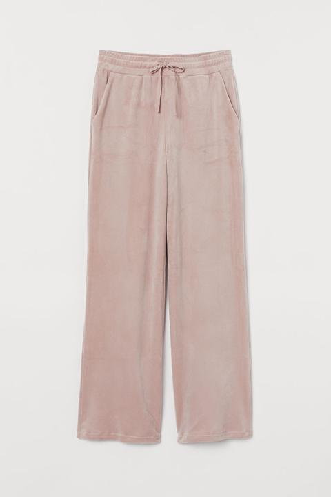 Pantalon En Velours - Rose