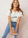 Le Club Classic Tee - White Stripe