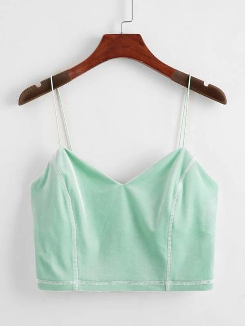 Camis Liso Verde Casual