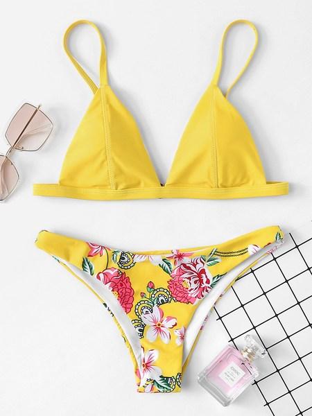 A Fiori Multicolore Costume Da Bagno