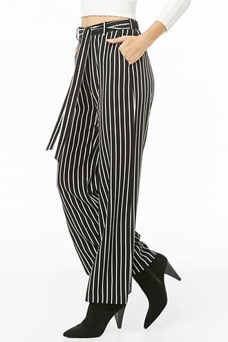 pinstripe palazzo pants