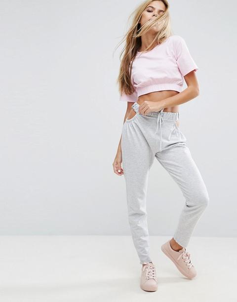 Asos - Joggers Con Cut-out Ai Lati - Grigio