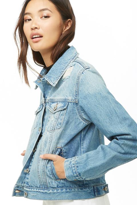 Women's Distressed Denim Jacket