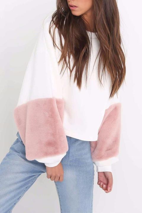 Baggy Furry Elbow Pullover