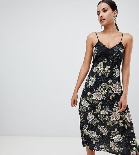 Missguided Exclusive Lace Floral Midi Dress