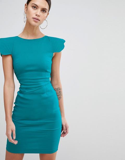 Vesper - Vestito Longuette Con Dettaglio Sulle Spalle - Blu