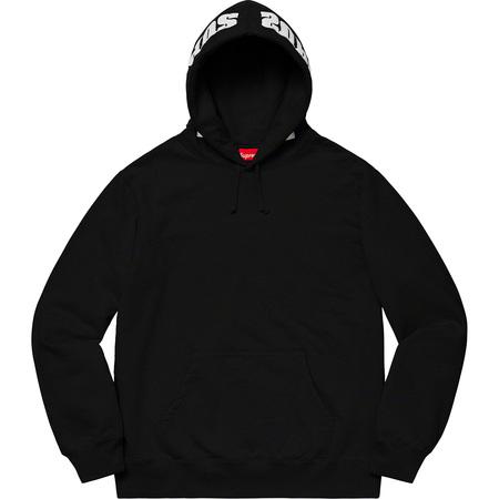 mirrored logo hooded sweatshirt supreme