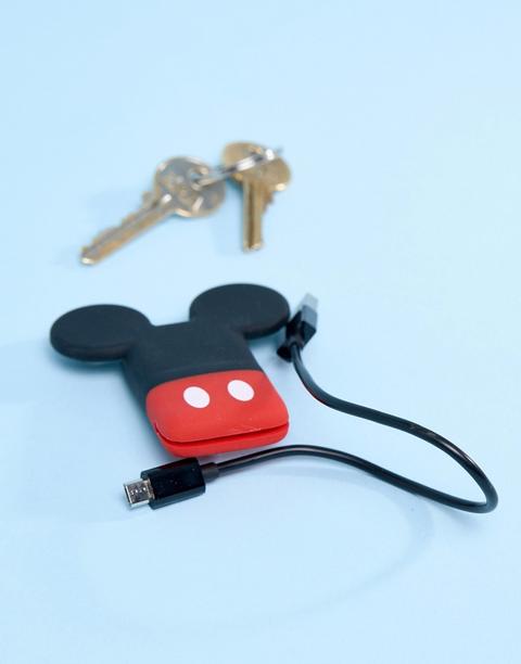 Disney - Cavo Usb Topolino Con Mini Portachiavi - Multicolore