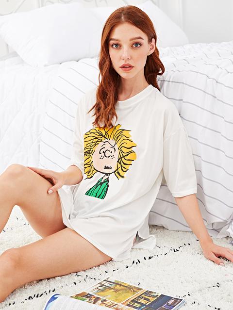 Camisón Con Estampado De Dibujos Animados
