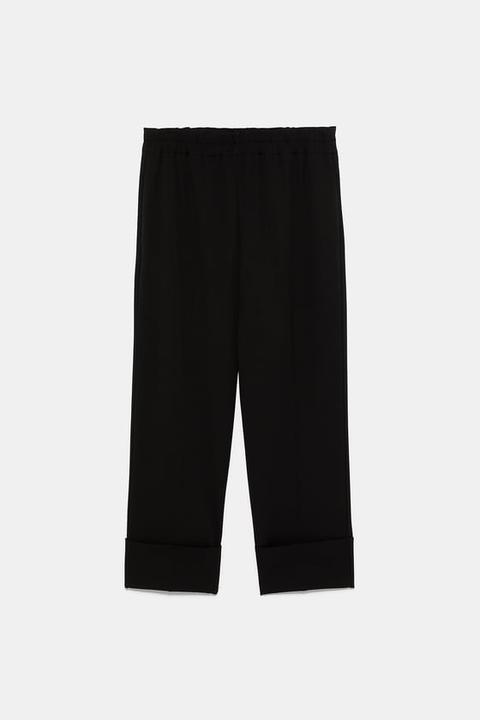Pantaloni Orlo Risvolto