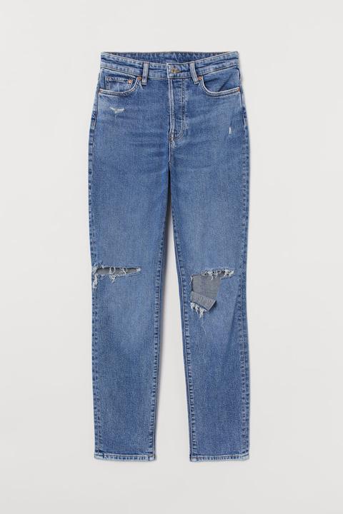 Mom High Ankle Jeans - Azul