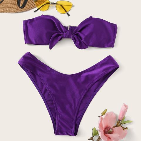 Set Bikini Bandana Annodata Con Taglio Alto