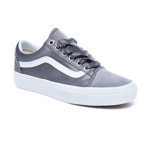 construir borde Controversia Vans Satin Lux Old Skool Shoes (gray-true White) Women Grey de Vans en 21  Buttons