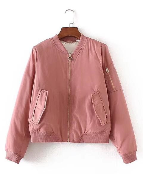 Cazadora Bomber Con Cremallera