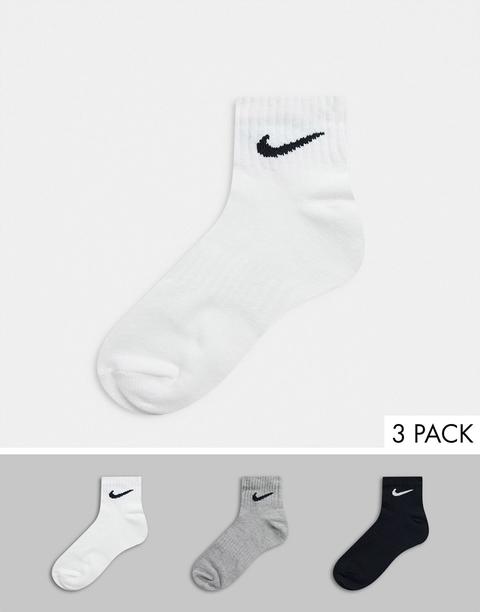 Pack De 3 Pares De Calcetines Tobilleros Multicolores Unisex De Nike Training