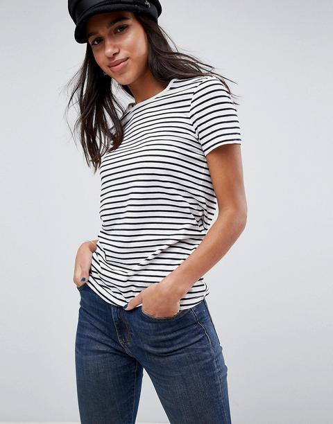 Asos - Gestreiftes T-shirt Mit Rundhalsausschnitt - Mehrfarbig