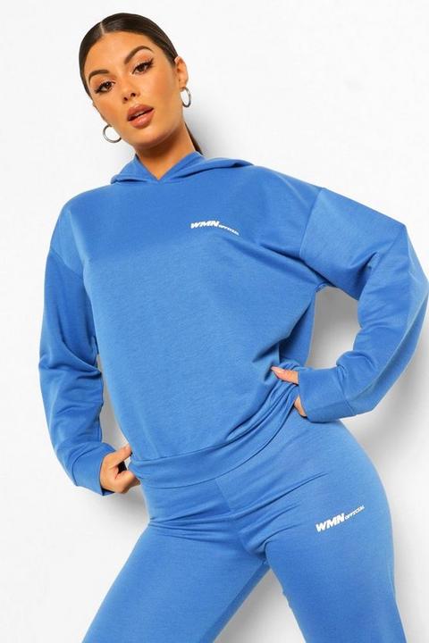Womens Woman Oversized Hoodie - Blue - 6, Blue