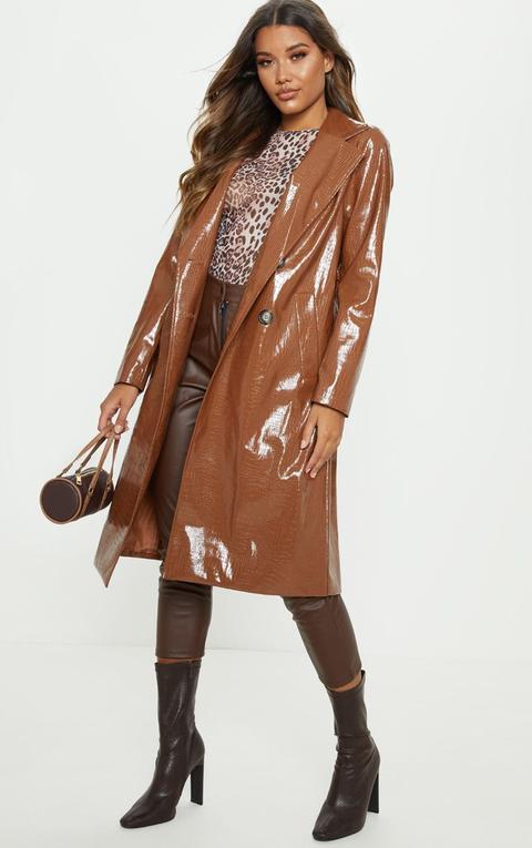 Tan Croc Pu Trench