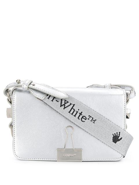 Off-white Sac À Bandoulière Binder Clip - Argent