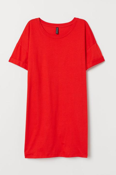 H & M - H & M+ T-shirt Jersey Di Cotone - Rosso