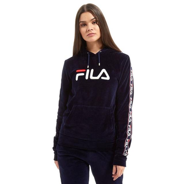 fila tape velour overhead hoodie
