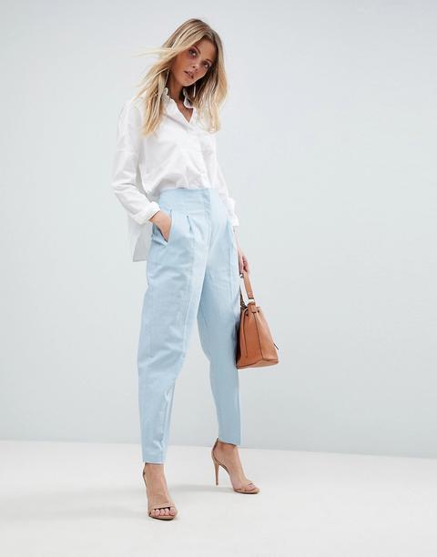 Pantalones De Pinzas De Talle Alto De Sastre De Asos