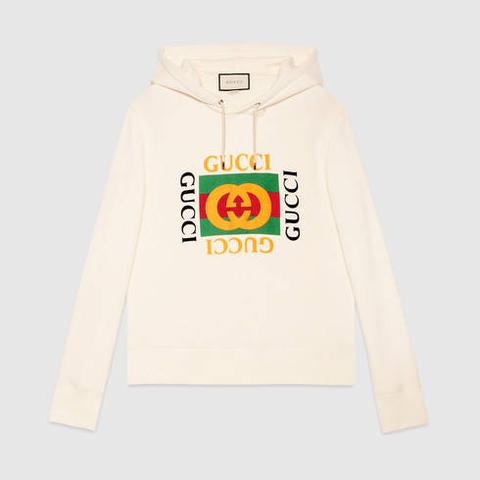 Sudadera De Algodón Con Logotipo Gucci