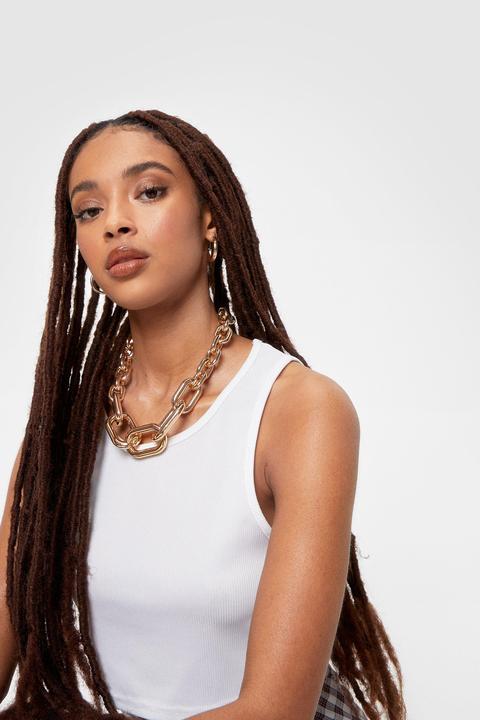 Womens Oversized Chunky Chain Necklace