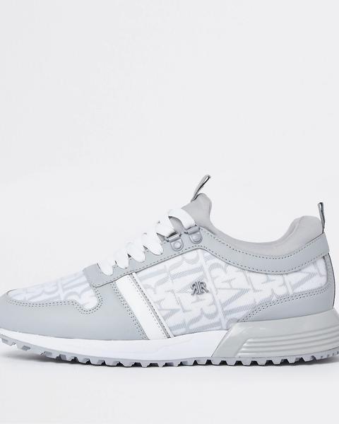 Grey River Monogram Panel Runner Trainers