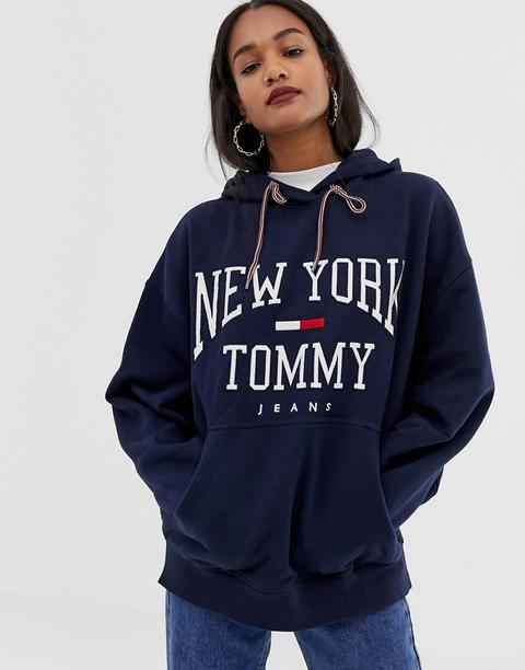 Tommy Jeans - New York - Kapuzenpullover - Schwarz