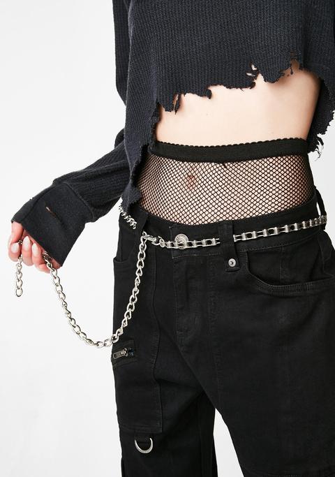 Chrome Pony Chain Belt