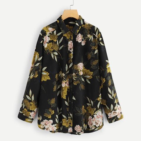 Camisa De Flores from SheIn on 21 Buttons