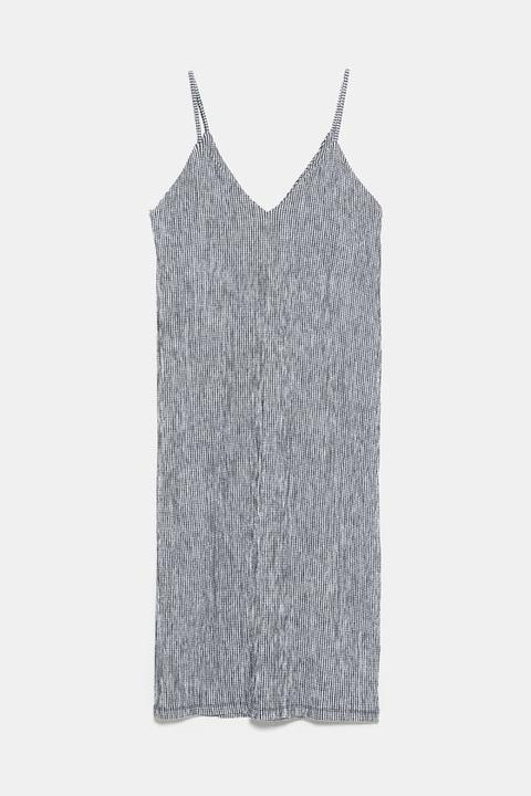 Textured Dress With Straps