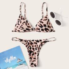 Bikini Tanga Triángulo De Leopardo