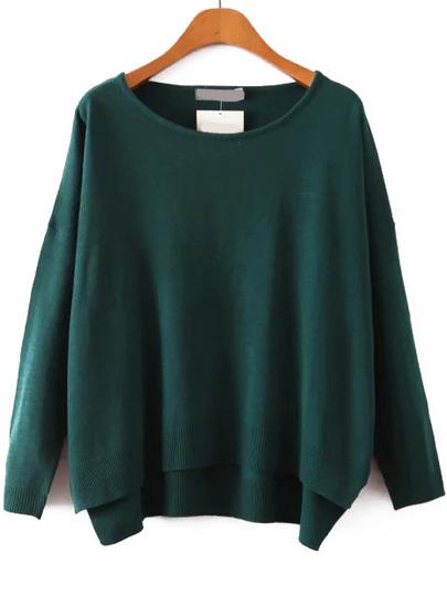 Maglione A Girocollo Verde & Azzurro