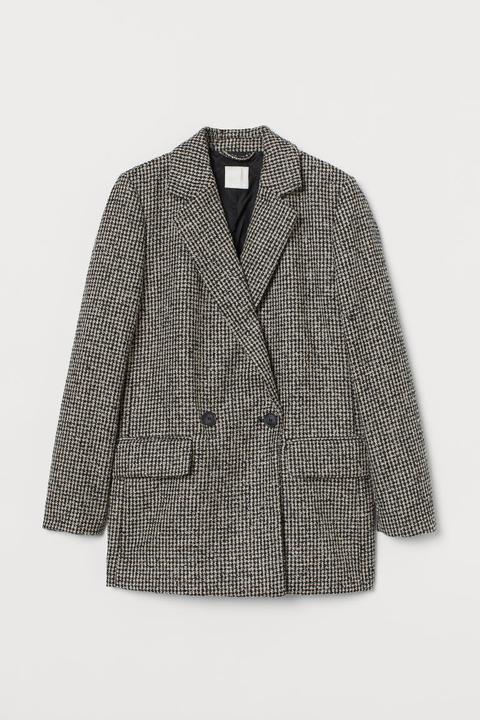 Blazer À Double Boutonnage - Noir