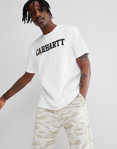 Camiseta Estilo Universitario En Blanco De Carhartt Wip