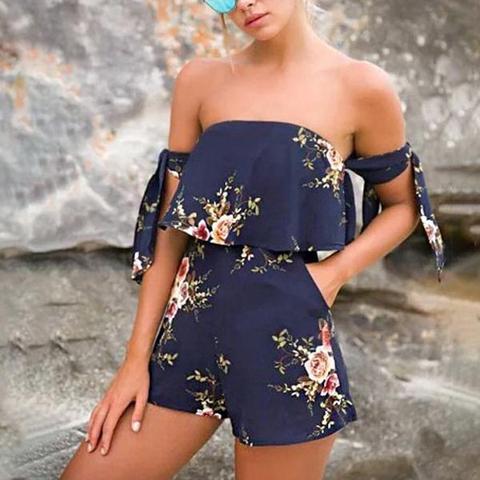 Dalia Off Shoulder Floral Playsuit