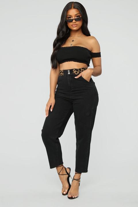 Jungle Juice Boyfriend Jeans - Black