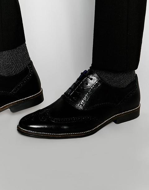 Red Tape - Scarpe Brogue Eleganti Nere Di Pelle - Nero