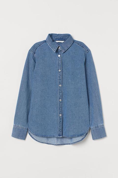 Denim Shirt Jacket - Blue