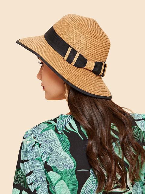 Cappello In Paglia A Contrasto