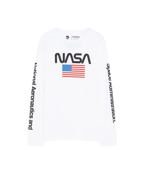 Camiseta Bandera Y Logo Nasa