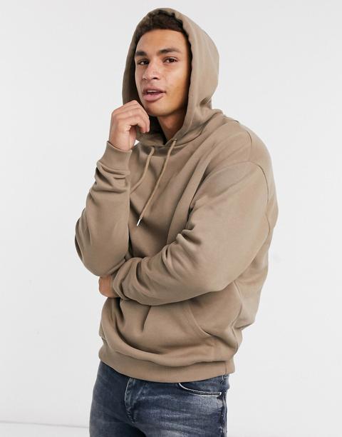 Asos Design Oversized Hoodie In Brown