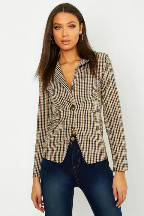 Tall Check Woven Blazer