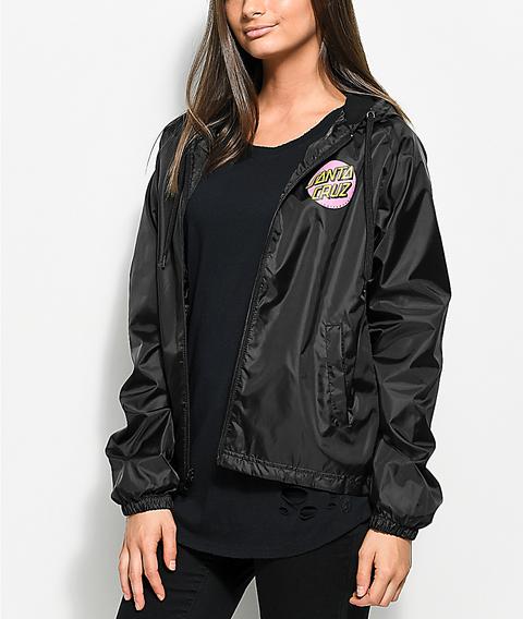 Dot Black Windbreaker Jacket | Zumiez 