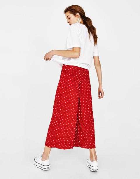 Culotte Plisado Con Estampado